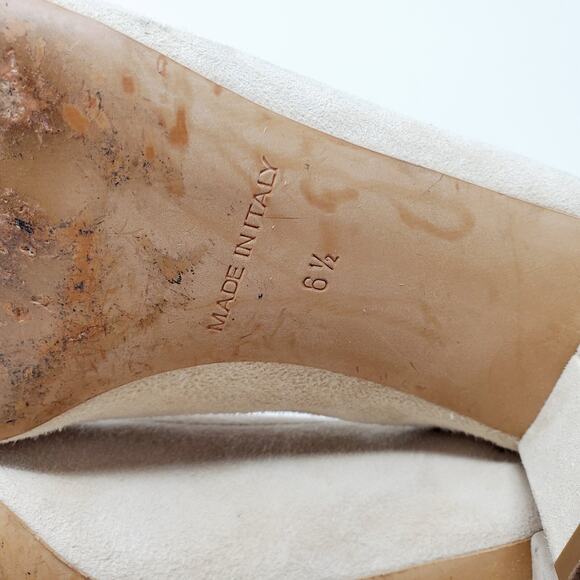 Everlane The Day Heel Shoes Womens‎ 6.5 Suede Leather Block Pump Italy - Picture 11 of 14